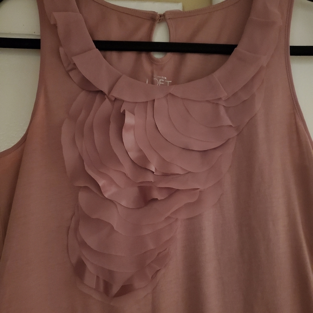 Ann Taylor Loft Women's Soft Ruffled Tank Top - Picture 5 of 7